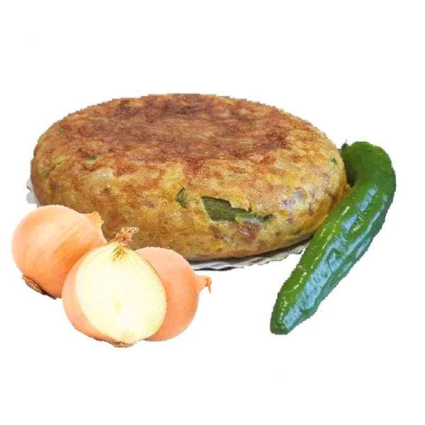 Tortilla de Patatas con Pimiento y Cebolla
