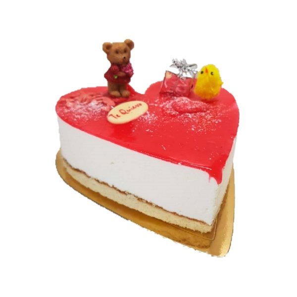 Tarta de Corazón Nata y Fresa